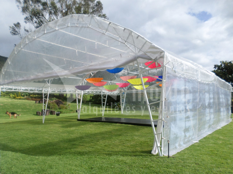 Pabellones 10mt X 6mt hangar modular transparente