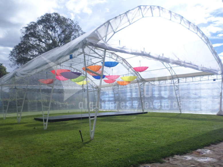 Pabellones 10mt X 6mt hangar modular transparente